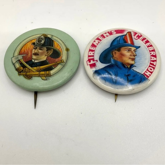 Vintage FIREMAN'S Celebration Advertising Pins - Picture 3 of 9